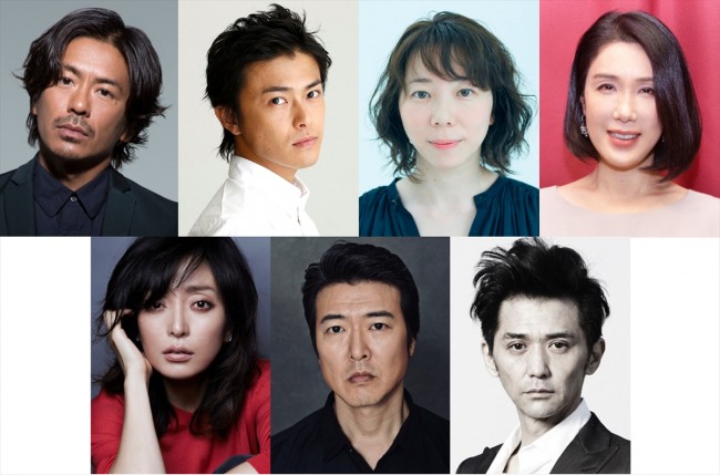 舞台『空ばかり見ていた』に出演する(上段左から)森田剛、勝地涼、平岩紙、筒井真理子、(下段左から)宮下今日子、豊原功補、村上淳
