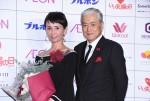 （左から）「いい夫婦 パートナー・オブ・ザ・イヤー 2018」記者発表会に登場した陣内恵理子、陣内孝則
