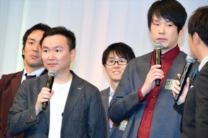 「M‐1グランプリ2018」決勝進出者発表会見に登場したかまいたち