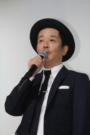 映画『銃』初日舞台挨拶に登壇したリリー・フランキー