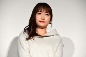 映画『人魚の眠る家』公開記念舞台挨拶に登壇した川栄李奈