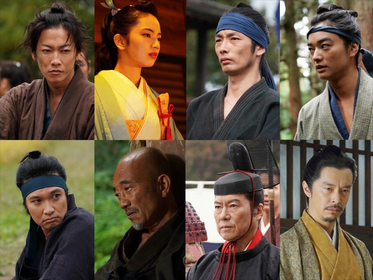 映画『サムライマラソン』に出演する(上段左より)佐藤健、小松菜奈、森山未來、染谷将太、(下段左より)青木崇高、竹中直人、豊川悦司、長谷川博己