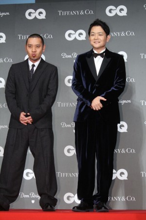 （左から）「GQ MEN OF THE YEAR 2018」授賞式・記者発表会に登場した大悟（千鳥）、ノブ（千鳥）