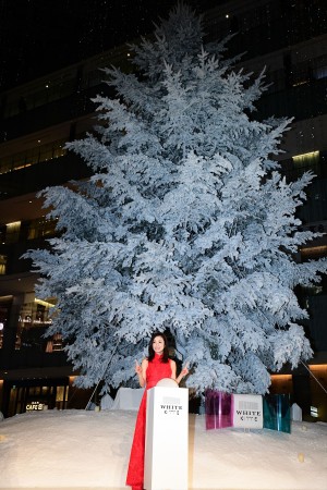 「WHITE KITTE」ライトアップセレモニーに登場した上戸彩