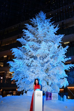 「WHITE KITTE」ライトアップセレモニーに登場した上戸彩