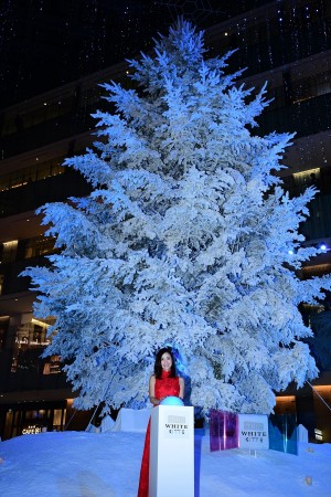 「WHITE KITTE」ライトアップセレモニーに登場した上戸彩