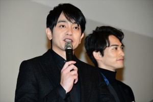 映画『jam』初日舞台挨拶に登場した青柳翔