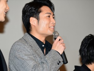 映画『jam』初日舞台挨拶に登場した八木将康