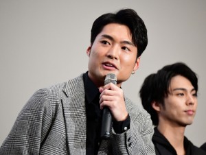 映画『jam』初日舞台挨拶に登場した八木将康