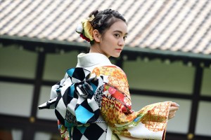 2019年オスカープロモーション晴れ着撮影会に登場した岡田結実