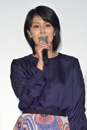 映画『来る』初日舞台挨拶に登壇した松たか子