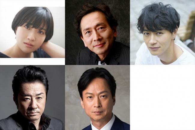 日曜ドラマ『3年A組 ―今から皆さんは、人質です―』出演キャスト (上段左から)土村芳、矢島健一、細田善彦、(下段左から)大友康平、椎名桔平