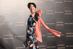 「BVLGARI AVRORA AWARDS 2018」ゴールデンカーペットセレモニーに登場した森星