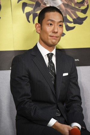 『いだてん～東京オリムピック噺～』第1回完成披露試写会に登壇した中村勘九郎