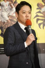 『いだてん～東京オリムピック噺～』第1回完成披露試写会に登壇した阿部サダヲ