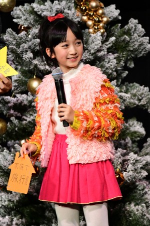 映画『グリンチ』初日舞台挨拶に登場した横溝菜帆