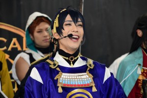 ミュージカル『刀剣乱舞』 ～真剣乱舞祭2018～　最終公演前会見に登壇した三日月宗近（黒羽麻璃央）