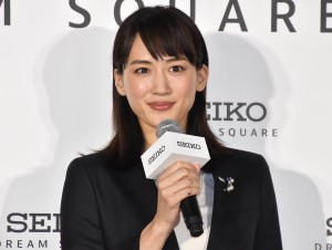 「セイコードリームスクエア」オープン記者発表会に登壇した綾瀬はるか