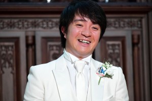 新春ドラマスペシャル『釣りバカ日誌 新米社員浜崎伝助 瀬戸内海で大漁！結婚式大パニック編』記者会見に登場した濱田岳