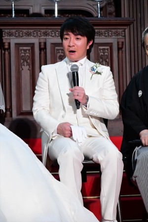 新春ドラマスペシャル『釣りバカ日誌 新米社員浜崎伝助 瀬戸内海で大漁！結婚式大パニック編』記者会見に登場した濱田岳