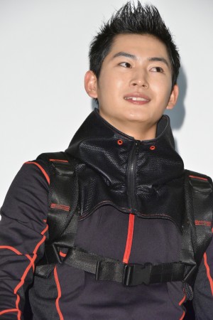 映画『平成仮面ライダー20作記念 仮面ライダー平成ジェネレーションズFOREVER』初日舞台挨拶に登壇した押田岳