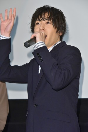 映画『平成仮面ライダー20作記念 仮面ライダー平成ジェネレーションズFOREVER』初日舞台挨拶に登壇した犬飼貴丈