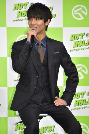 「2019年 JRA 新CM発表会」に登壇した中川大志