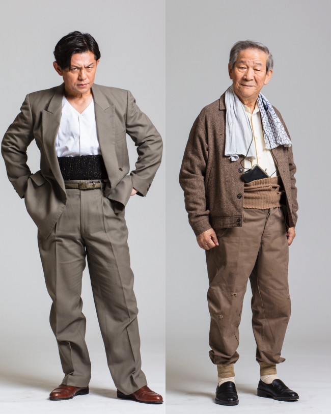 『麻雀放浪記2020』に出演する(左から)的場浩司、小松政夫