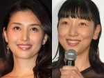 『まんぷく』で共演中の（左から）橋本マナミ、安藤サクラ