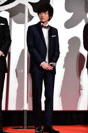 『映画刀剣乱舞』完成披露上映会に登場した定本楓馬