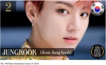 2018年「世界で最もハンサムな顔100人」2位：JUNGKOOK（Jeon Jung‐kook）　　※「TC Candler」Youtubeのスクリーンショット