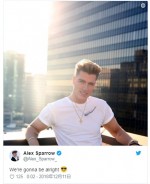 2018年「世界で最もハンサムな顔100人」14位：アレックス・スパロー　※「アレックス・スパロー」ツイッター