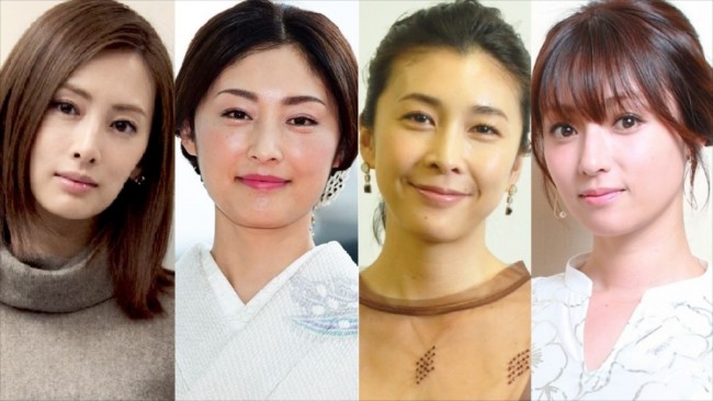 2019年1月期には実力派人気女優の主演作がズラリ　（左から）北川景子、常盤貴子、竹内結子、深田恭子
