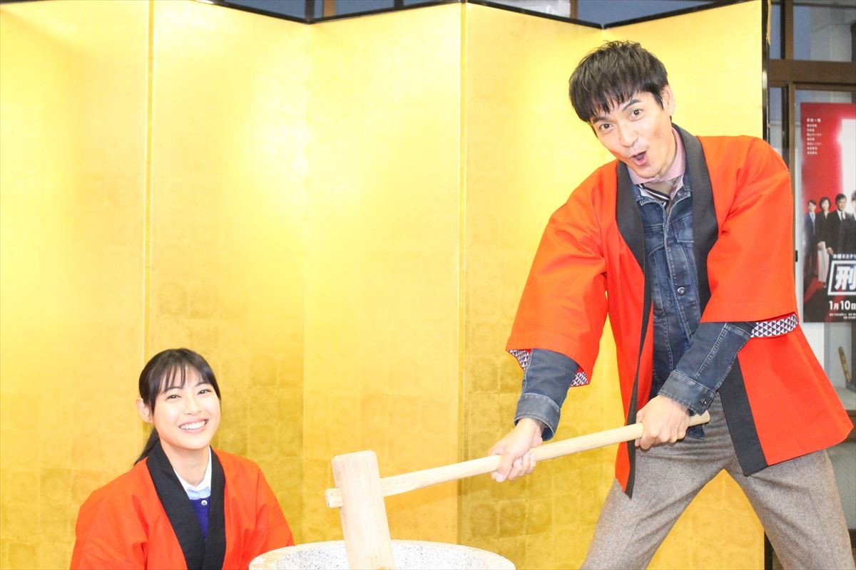 (左から)瀧本美織&沢村一樹、『刑事ゼロ』制作発表会見にて