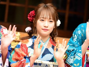 エイベックス・マネジメント 新春参拝＆晴れ着撮影会に登場した川栄李奈
