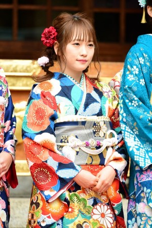 エイベックス・マネジメント 新春参拝＆晴れ着撮影会に登場した川栄李奈