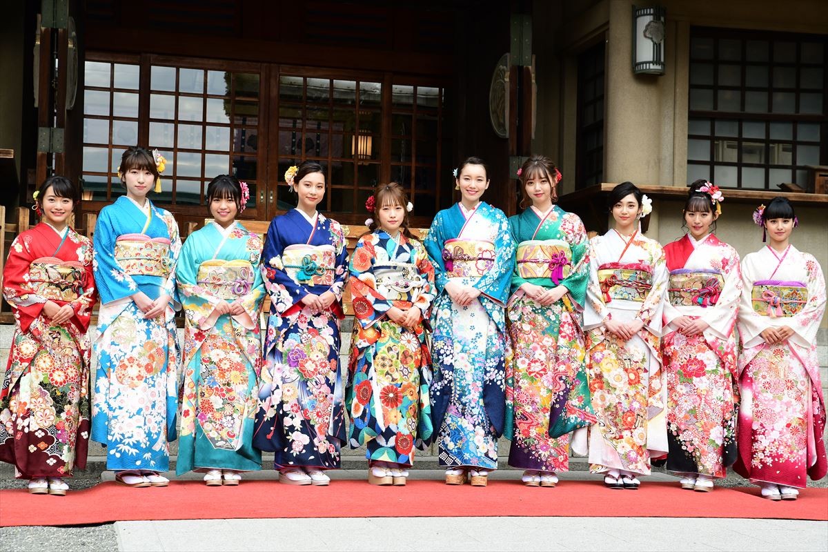エイベックス・マネジメント 新春参拝&晴れ着撮影会にて