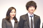 （左から）『イノセンス 冤罪弁護士』先行特別試写会に登場した川口春奈、坂口健太郎