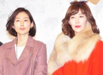 （左から）ドラマ『後妻業』制作発表会見に登場した木村多江、木村佳乃