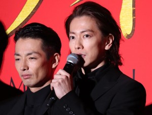 映画『サムライマラソン』完成披露レッドカーペットイベントに登場した佐藤健