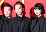 【写真】小松菜奈、黒の衣装で登壇『サムライマラソン』完成披露イベントの様子