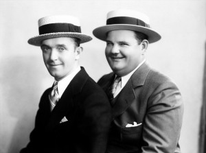 （左から）スタン・ローレル、オリヴァー・ハーディ