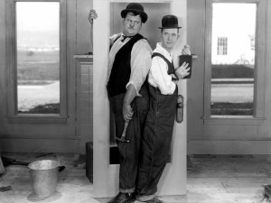 （左から）オリヴァー・ハーディ、スタン・ローレル