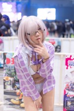 『Fate/Grand Order』のマシュ・キリエライトに扮するバニさん