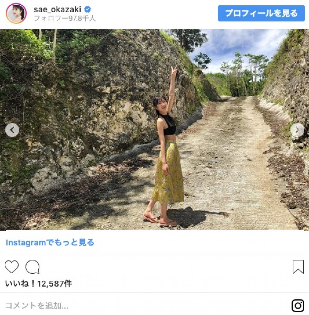 “月9出演中”岡崎紗絵、グラビアオフショットに反響「ナイスプロポーション」
