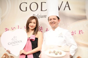 GODIVA「バレンタイン コレクション 2019」プレス発表会に登場した紗栄子