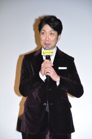 映画『七つの会議』公開初日舞台挨拶に登壇した野村萬斎