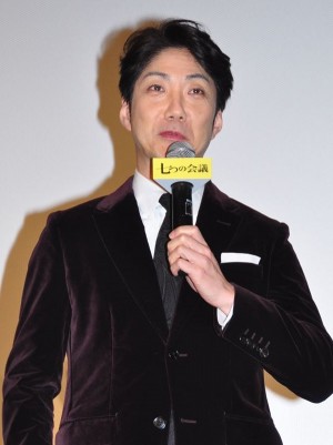 映画『七つの会議』公開初日舞台挨拶に登壇した野村萬斎