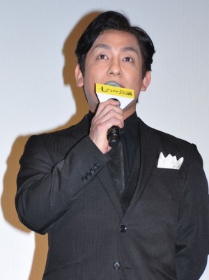 映画『七つの会議』公開初日舞台挨拶に登壇した片岡愛之助
