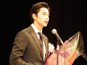第40回ヨコハマ映画祭表彰式、主演男優賞を受賞した東出昌大